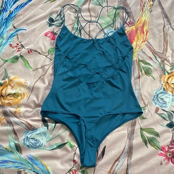 Teal Le Lis Bodysuit - Picture 4 of 7